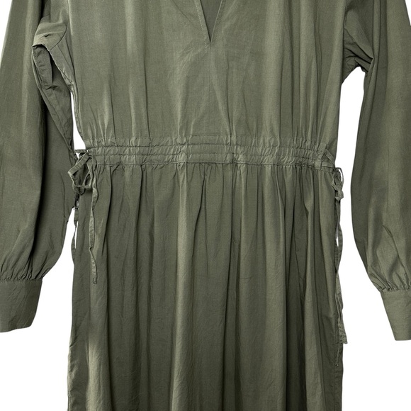 Rails Maple Olive‎ Smoke Midi Dress Smocked Waist Boho Cottagecore Chic Size S - Picture 8 of 16